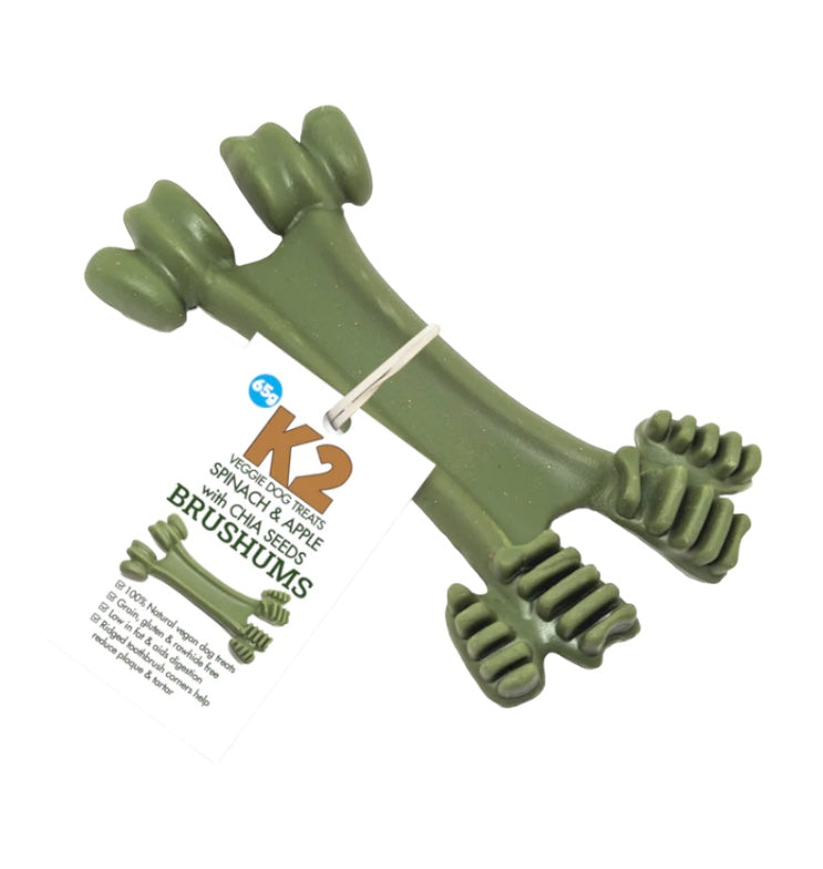 Veggie Dog Treats Brushums Spinach & Apple