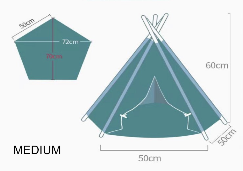 Medium dog teepee top